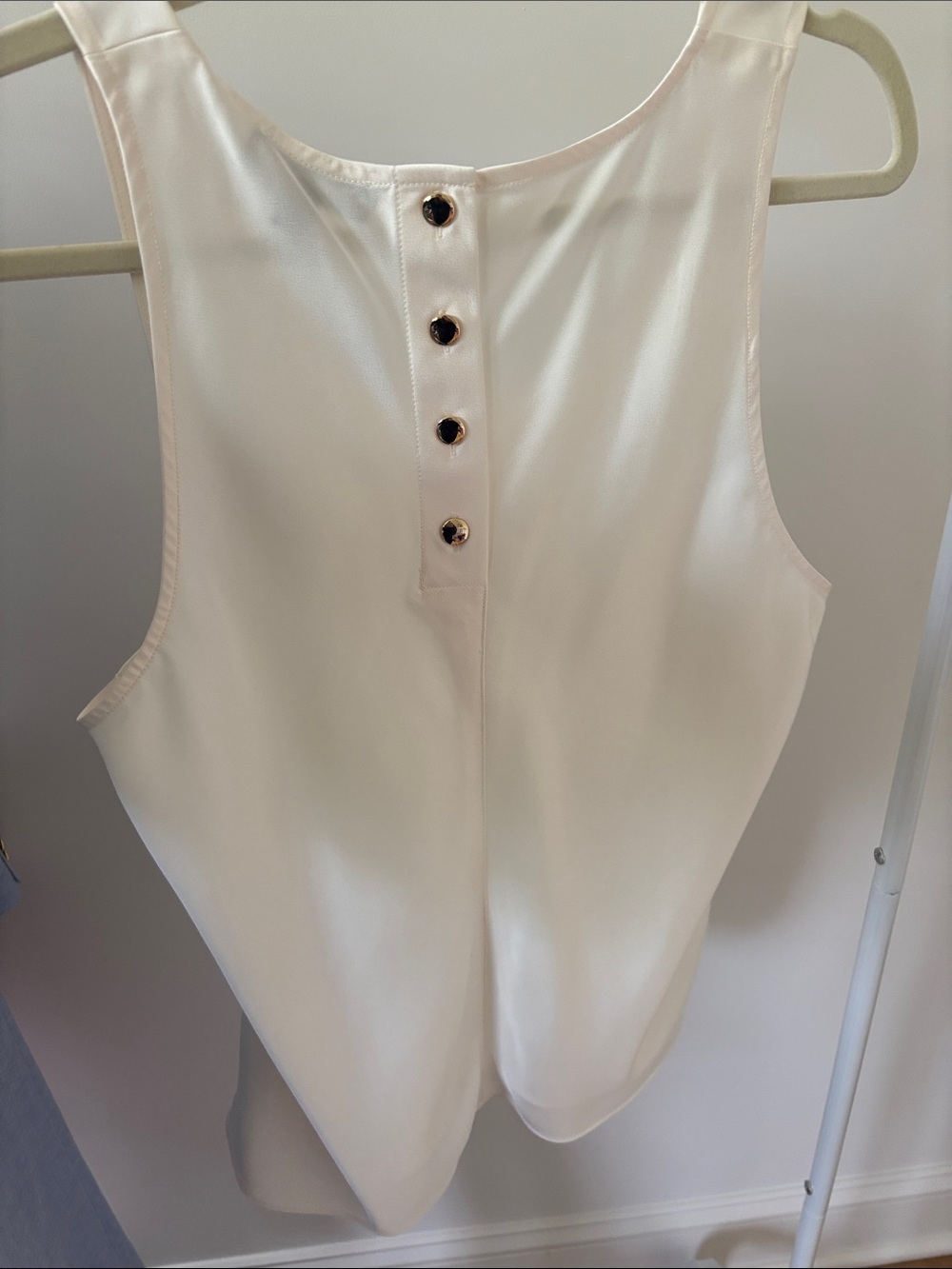 J. Crew Cream Satin Scoop Tank - Picture 3 of 5
